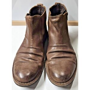 Kickers Men's Jesoif 2 rugged Boot sz 44 / US10  brown side zipper leather upper